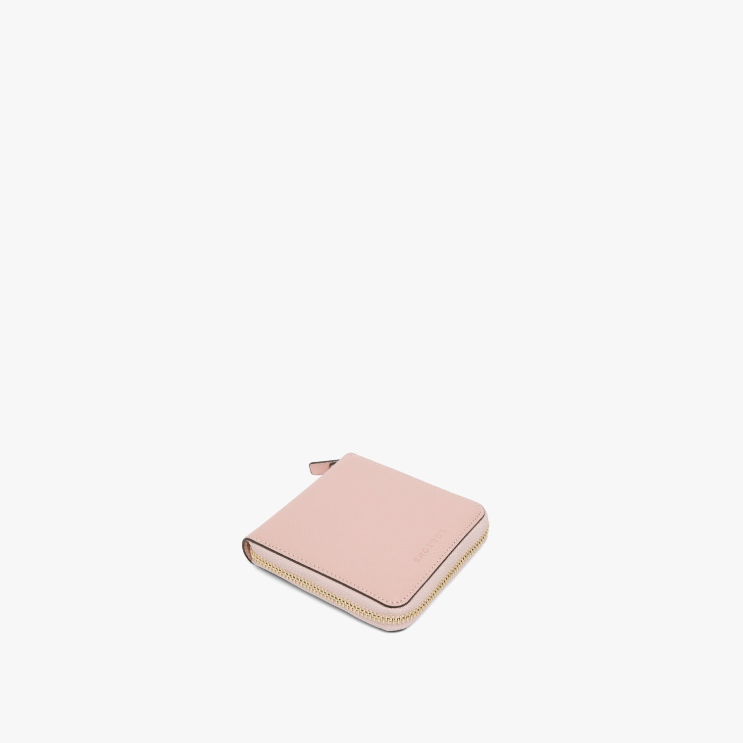 Lo & Sons Small Wallet - Saffiano Leather - Rose Quartz/Gold/Camel