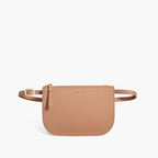 Worn as belt bag - Waverley 2 - Saffiano Leather - Dark Tan / Gold / Camel - Crossbody Bag - Lo & Sons