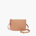 Worn as crossbody bag - Waverley 2 - Saffiano Leather - Dark Tan / Gold / Camel - Crossbody Bag  - Lo & Sons