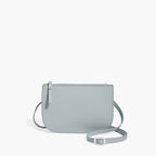 Worn as crossbody bag - Waverley 2 - Saffiano Leather - Desert Blue / Silver / Grey - Crossbody Bag - Lo & Sons
