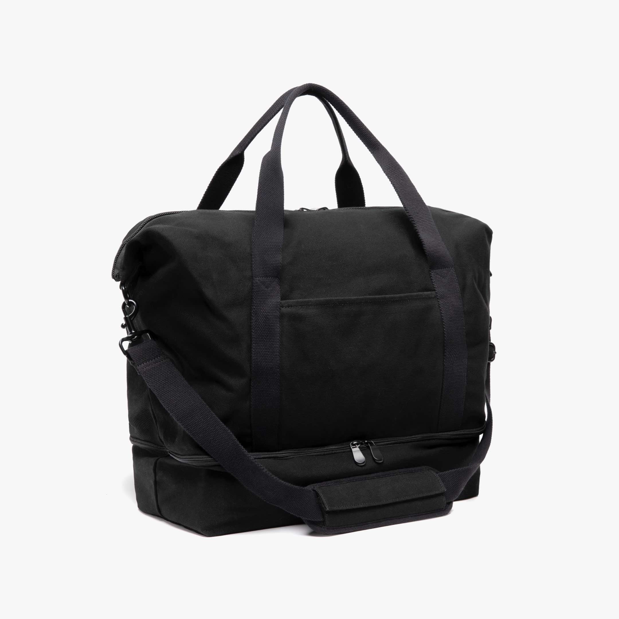 Side - The Catalina Deluxe  - Organic Canvas - Black - Weekender - Lo & Sons