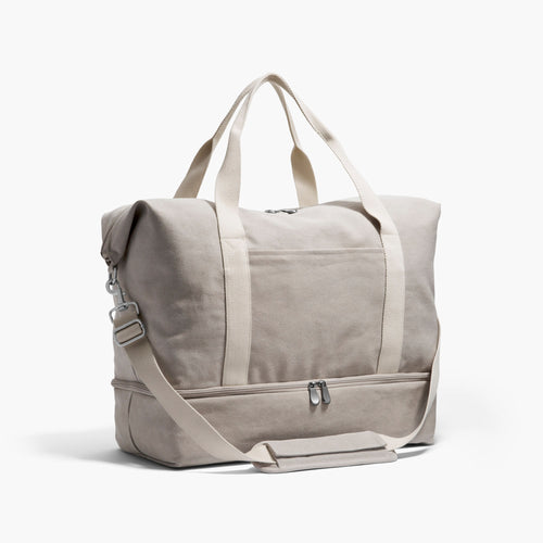Side  - Catalina Deluxe - Organic Canvas - Dove Grey - Weekender - Lo & Sons