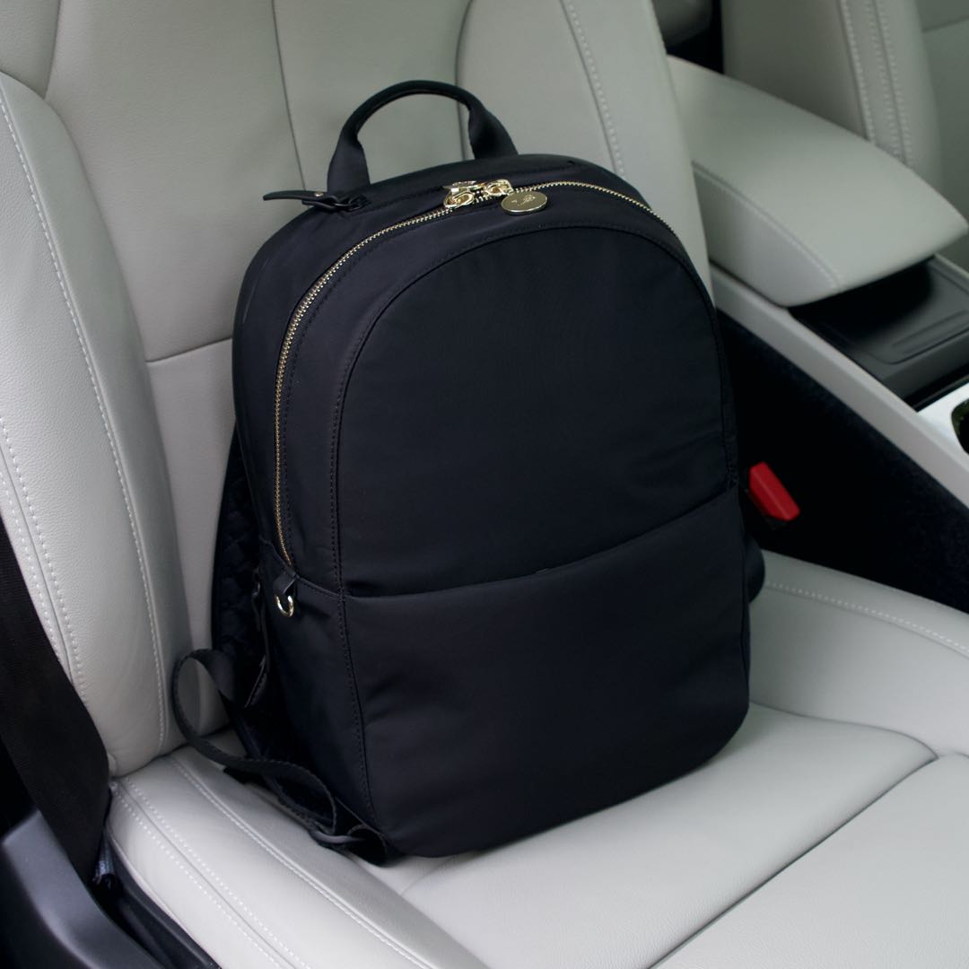 Lo & Sons Beacon Backpack - Nylon - Black/Gold/Lavender