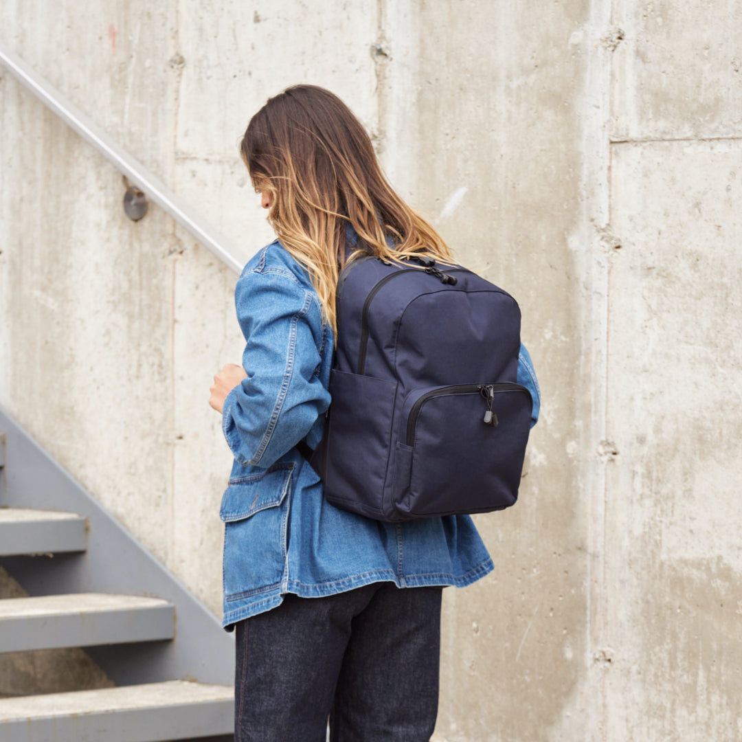 Worn two shoulder womens - Hanover Deluxe 2 - 600D Recycled Poly - Deep Navy - Backpack - Lo & Sons