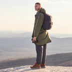 Worn two shoulder on outdoor hike mens - Hanover Deluxe 2 - 600D Recycled Poly - Deep Navy - Backpack - Lo & Sons