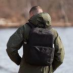 Worn on two shoulders men - Hanover Deluxe 2 - 600D Recycled Poly - Onyx - Backpack - Lo & Sons