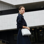 Worn crossbody bag style  - The Pearl - Saffiano Leather - Silver / Silver / Grey - Crossbody - Lo & Sons