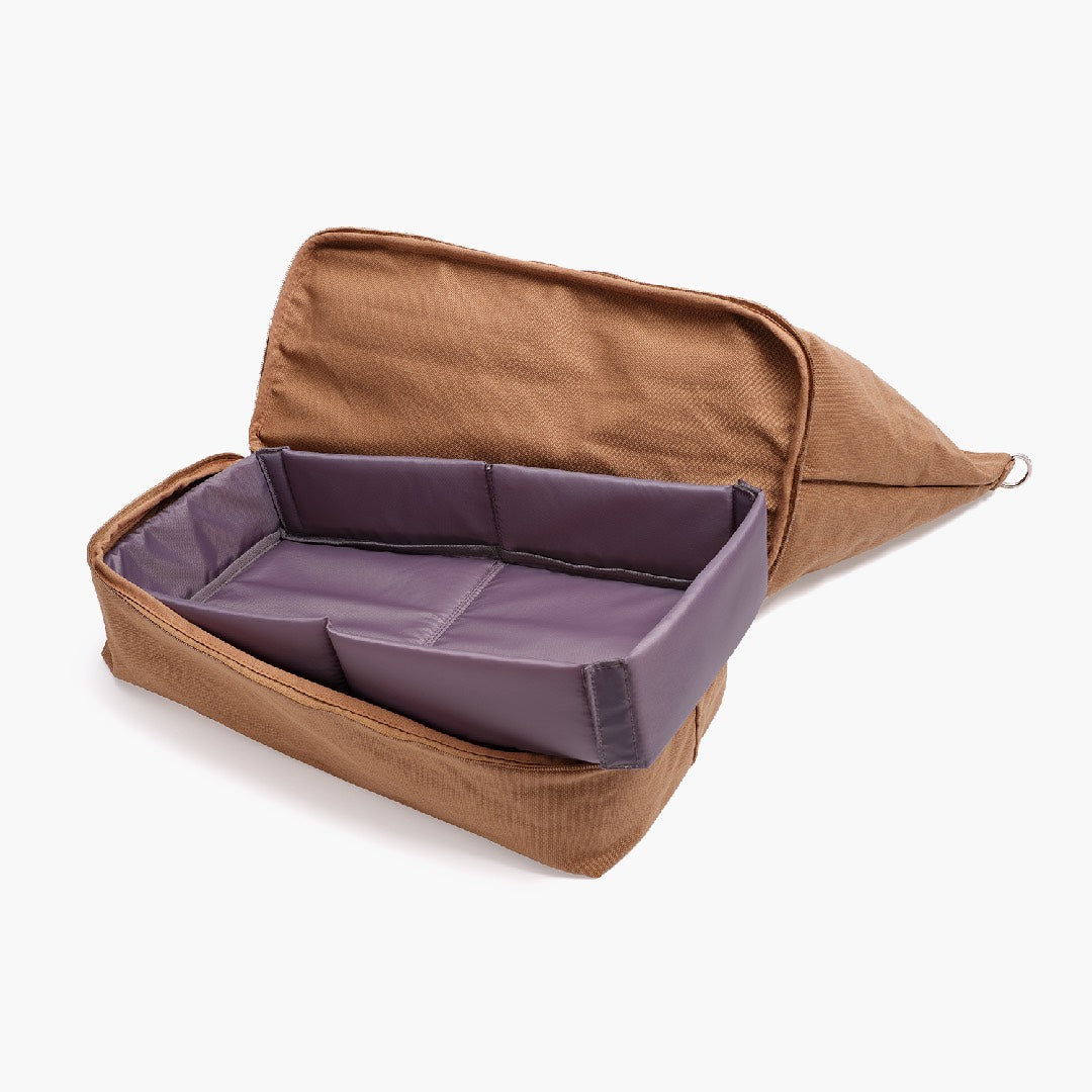 Bottom pocket - Catalina Deluxe - 600D Canvas - Golden Brown - Weekenders - Lo & Sons
