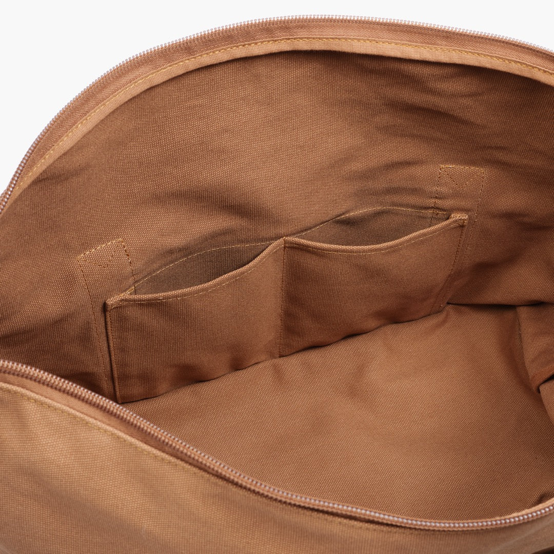 Slip pockets - Catalina Deluxe  -  Eco Friendly Canvas - Golden Brown - Weekenders - Lo & Sons
