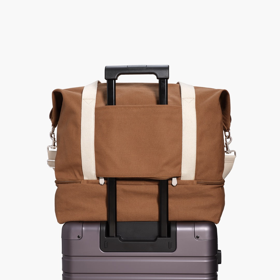Suitcase handle  - Catalina Deluxe  -  Eco Friendly Canvas - Golden Brown - Weekenders - Lo & Sons