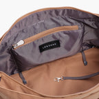 Zip pocket - Catalina Deluxe Tote -  600D Recycled Poly - Golden Brown - Weekenders - Lo & Sons