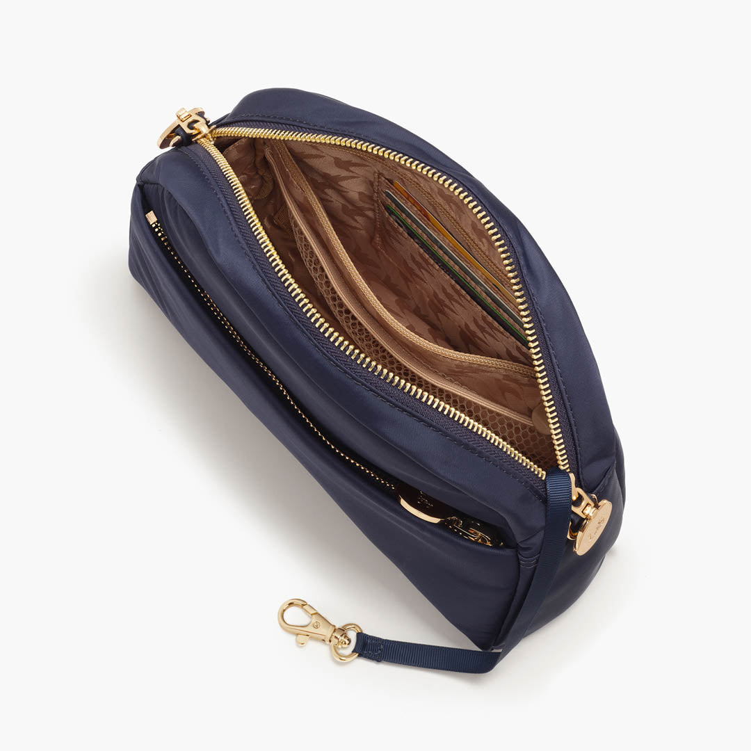 Interior Open - Nouvelle - Recycled Nylon - Navy - Crossbody Bags - Lo & Sons