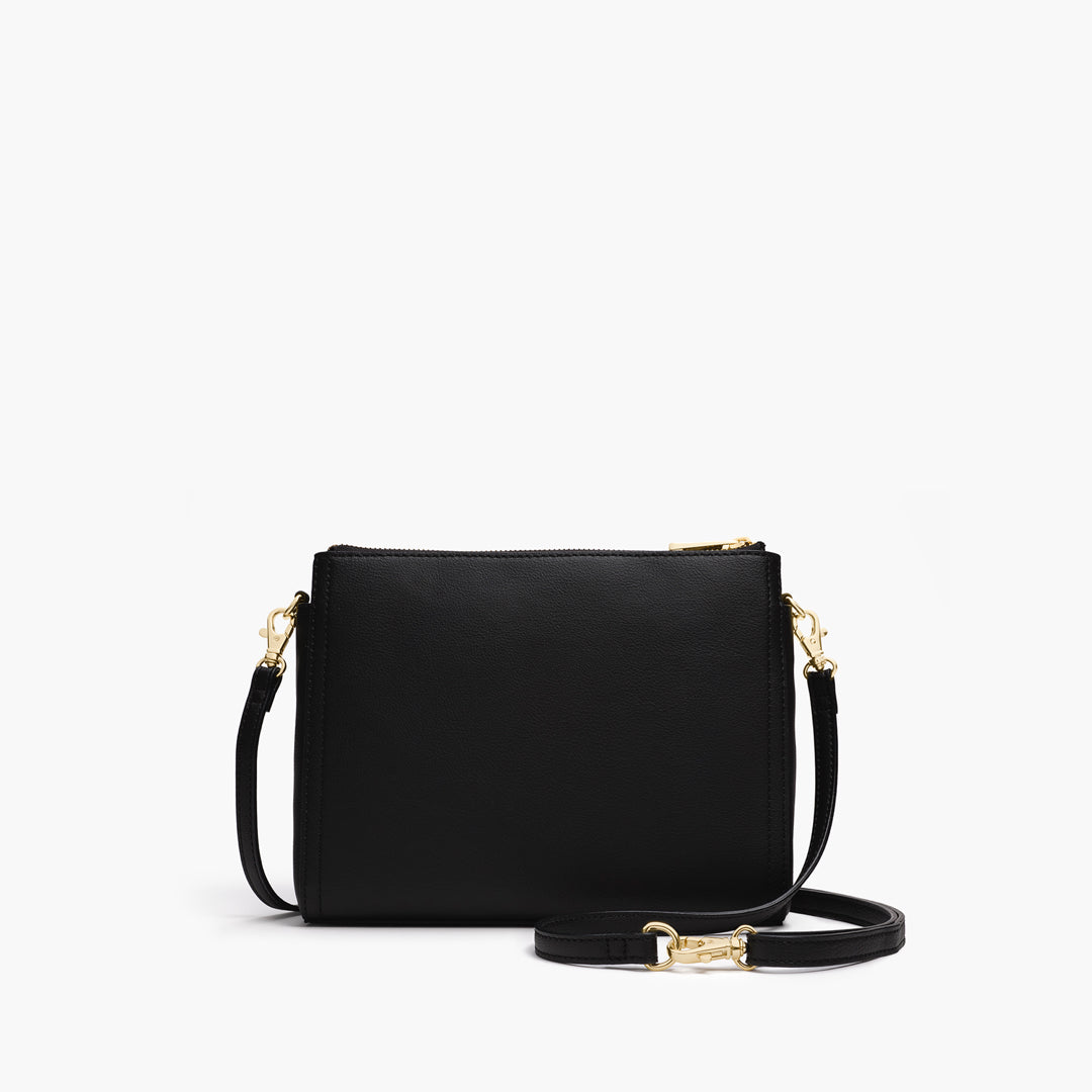 Worn as belt bag - Pearl - Cactus Leather - Black / Gold / Camel - Crossbody Bag - Lo & Sons