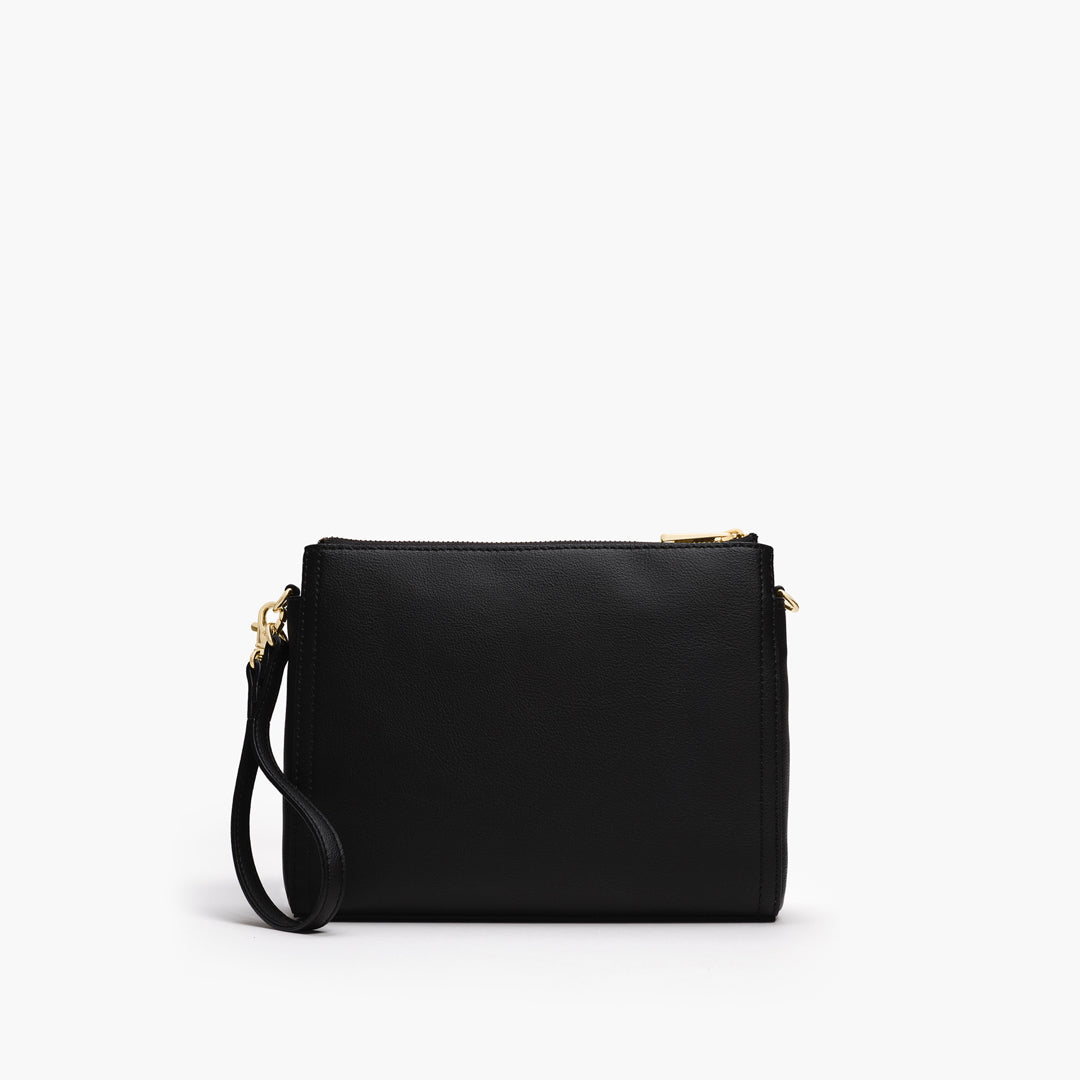 Worn as crossbody bag - Pearl - Cactus Leather - Black / Gold / Camel - Crossbody Bag - Lo & Sons