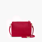 Front with strap - The Pearl - Saffiano Leather - Red / Gold / Camel - Crossbody Bags - Lo & Sons