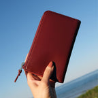 In hand - Leather Wallet - Cactus Leather - Burgundy / Gold / Camel - Small Accessory - Lo & Sons
