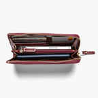 Interior filled  - Leather Wallet - Cactus Leather - Burgundy / Gold / Camel - Small Accessory - Lo & Sons