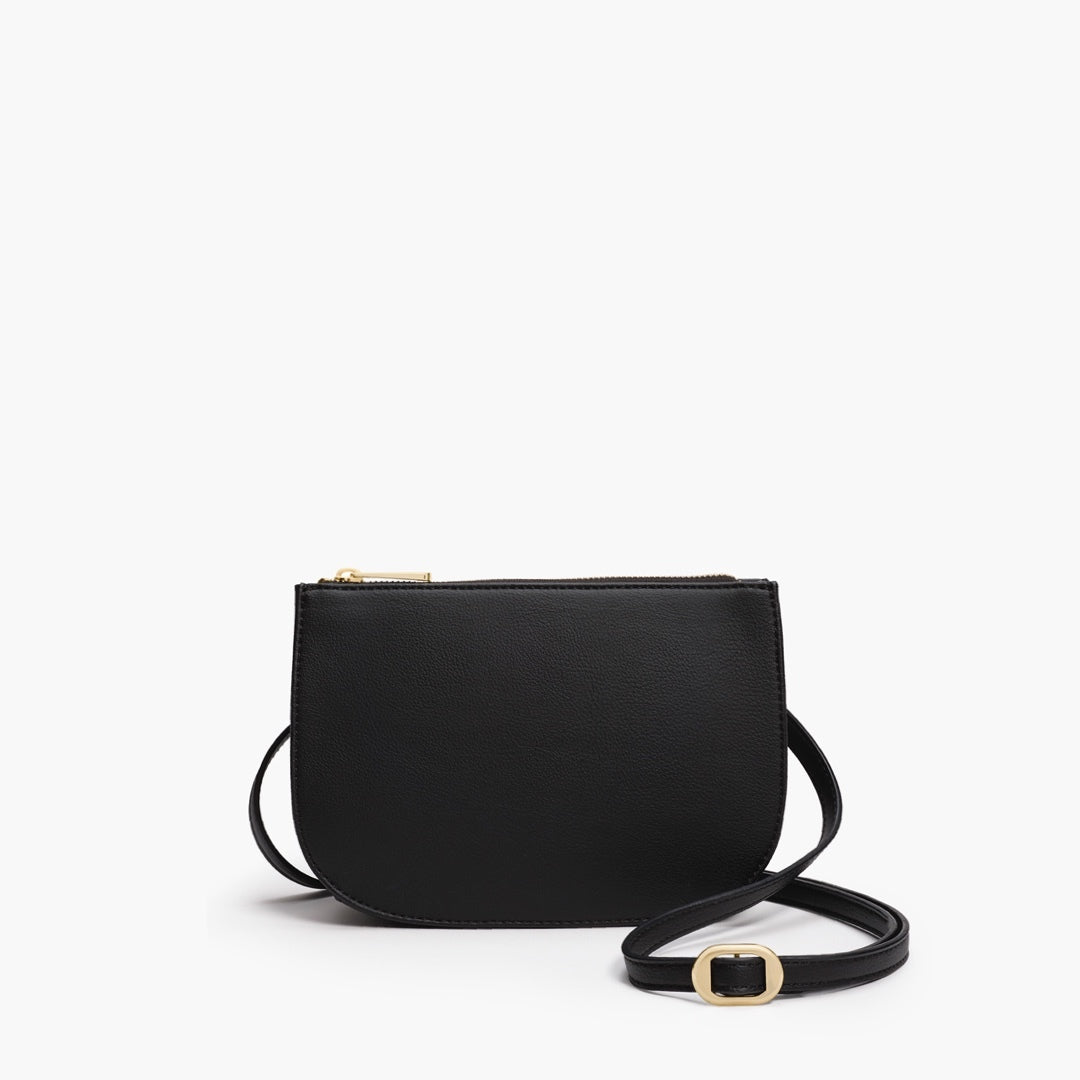Worn as crossbody bag - Waverley 2 - Cactus Leather - Black / Gold / Lavender - Crossbody Bag - Lo & Sons