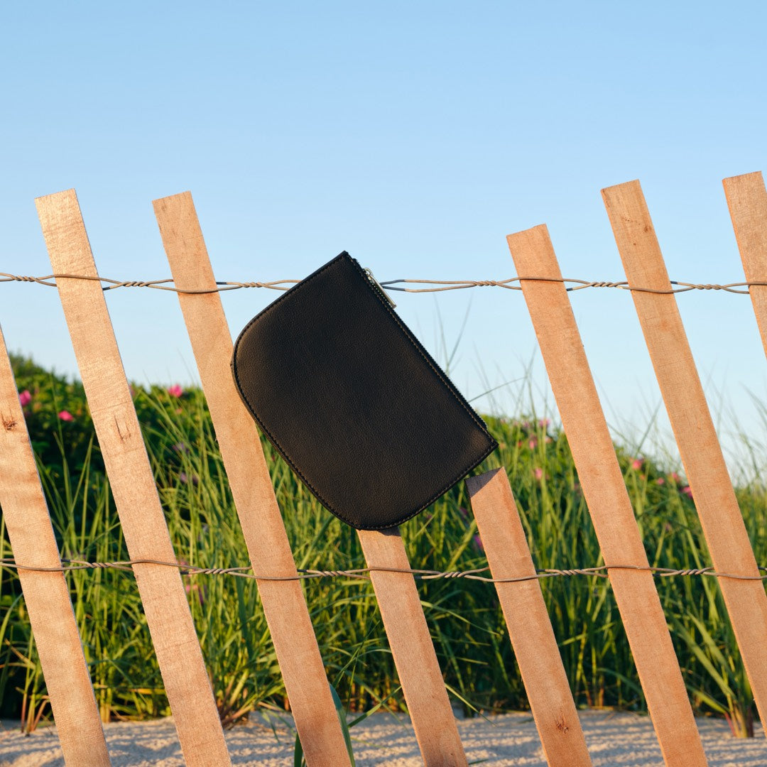 On fence - Waverley 2 - Cactus Leather - Black / Gold / Lavender - Crossbody Bag - Lo & Sons