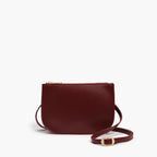 Worn as crossbody bag - Waverley 2 - Cactus Leather - Burgundy / Gold / Camel - Crossbody Bag - Lo & Sons
