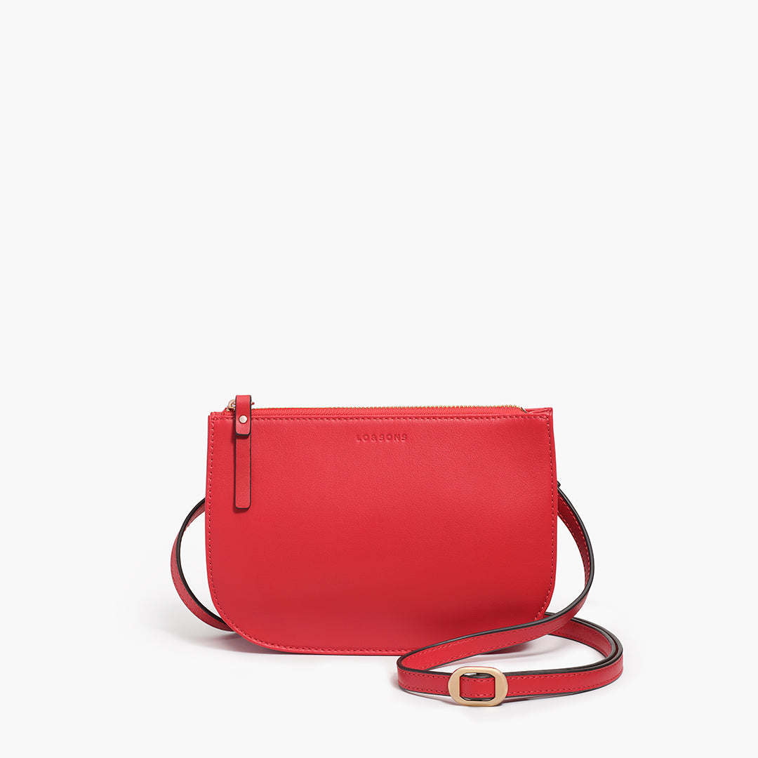 Front with strap - Waverley 2 - Nappa Leather - Red / Gold / Camel - Crossbody Bag - Lo & Sons