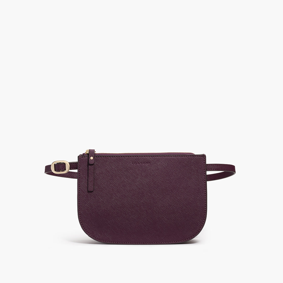 Profile - Waverley 2 - Saffiano Leather - Plum / Gold / Grey - Crossbody Bag - Lo & Sons