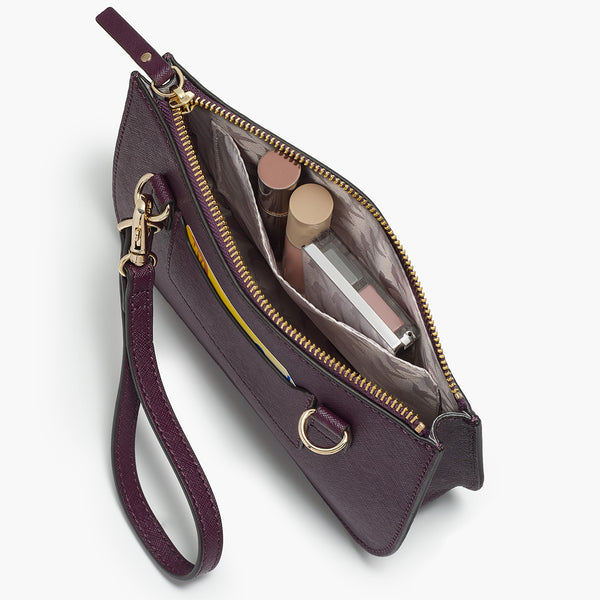 Combo of Leather Embroidery Plum Handbag & Mini Tote – Maheejaa