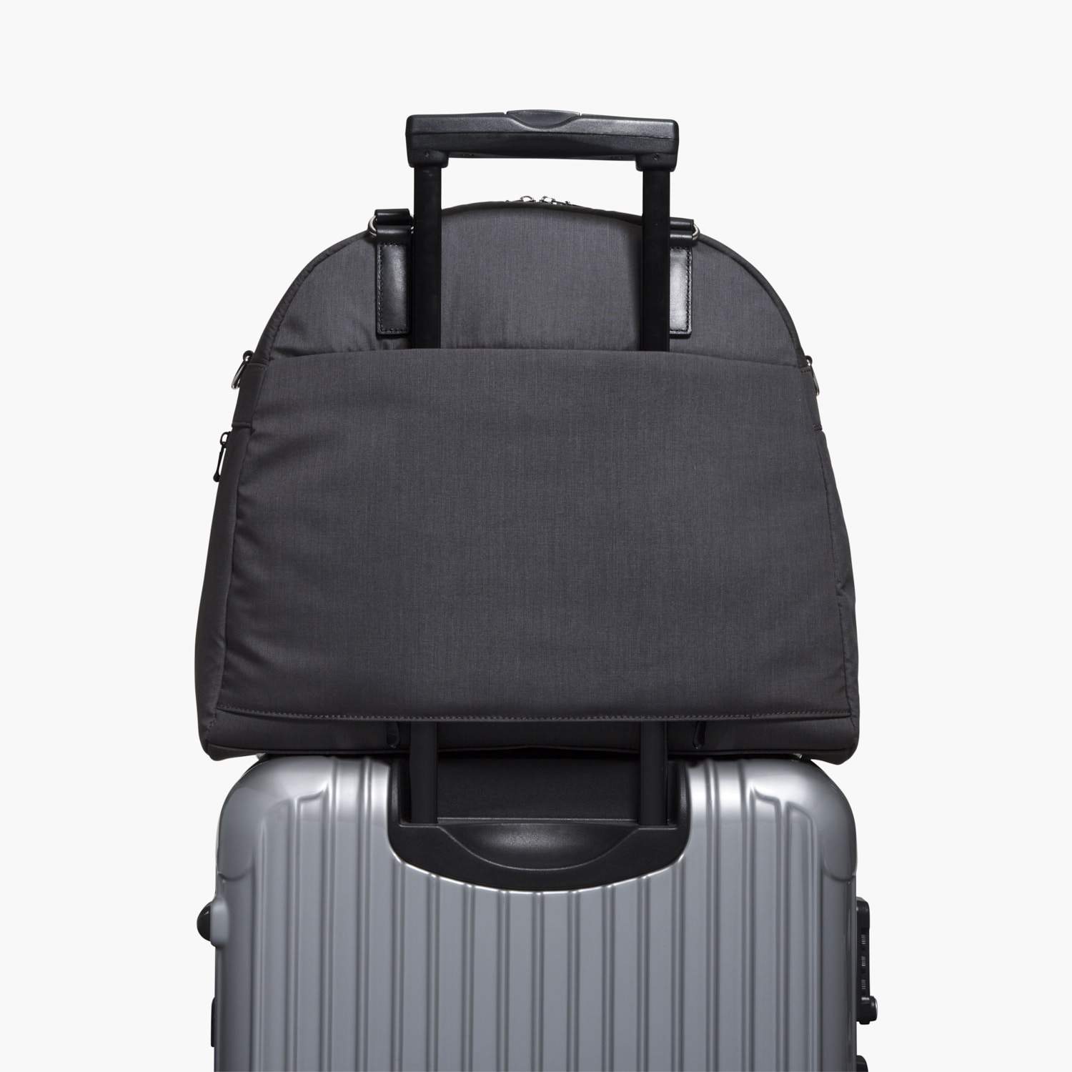 Luggage Sleeve - The O.G. and O.M.G. - Cotton Poly Blend - Heather Grey / Silver / Azure - Shoulder Bag - Lo & Sons