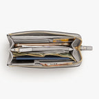 Overhead Interior Propped - The Leather Wallet - Nappa Leather - Light Grey / Gold / Grey - Small Accessory - Lo & Sons