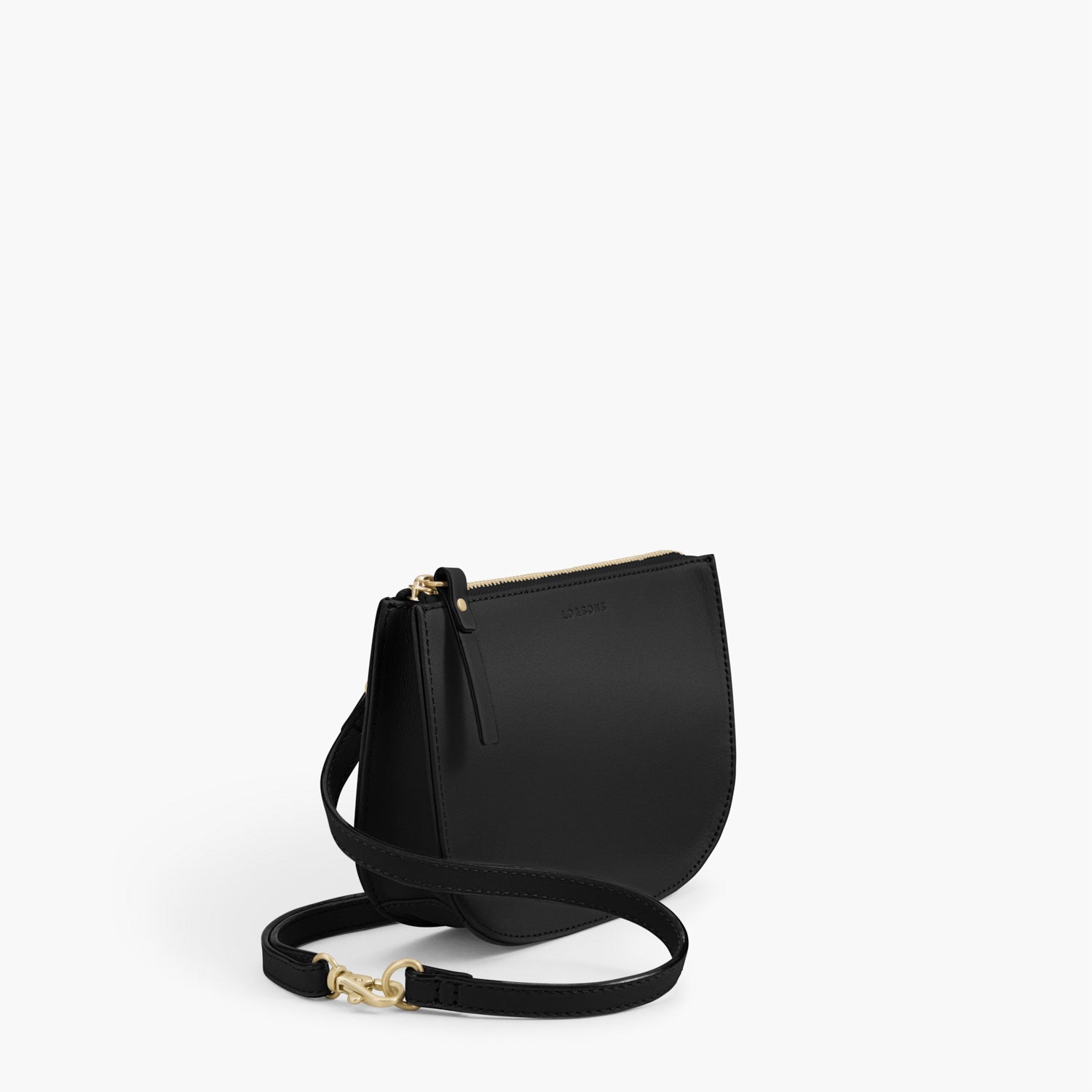 Side - The Waverley 2 - Nappa Leather - Black / Gold / Grey - Crossbody - Lo & Sons