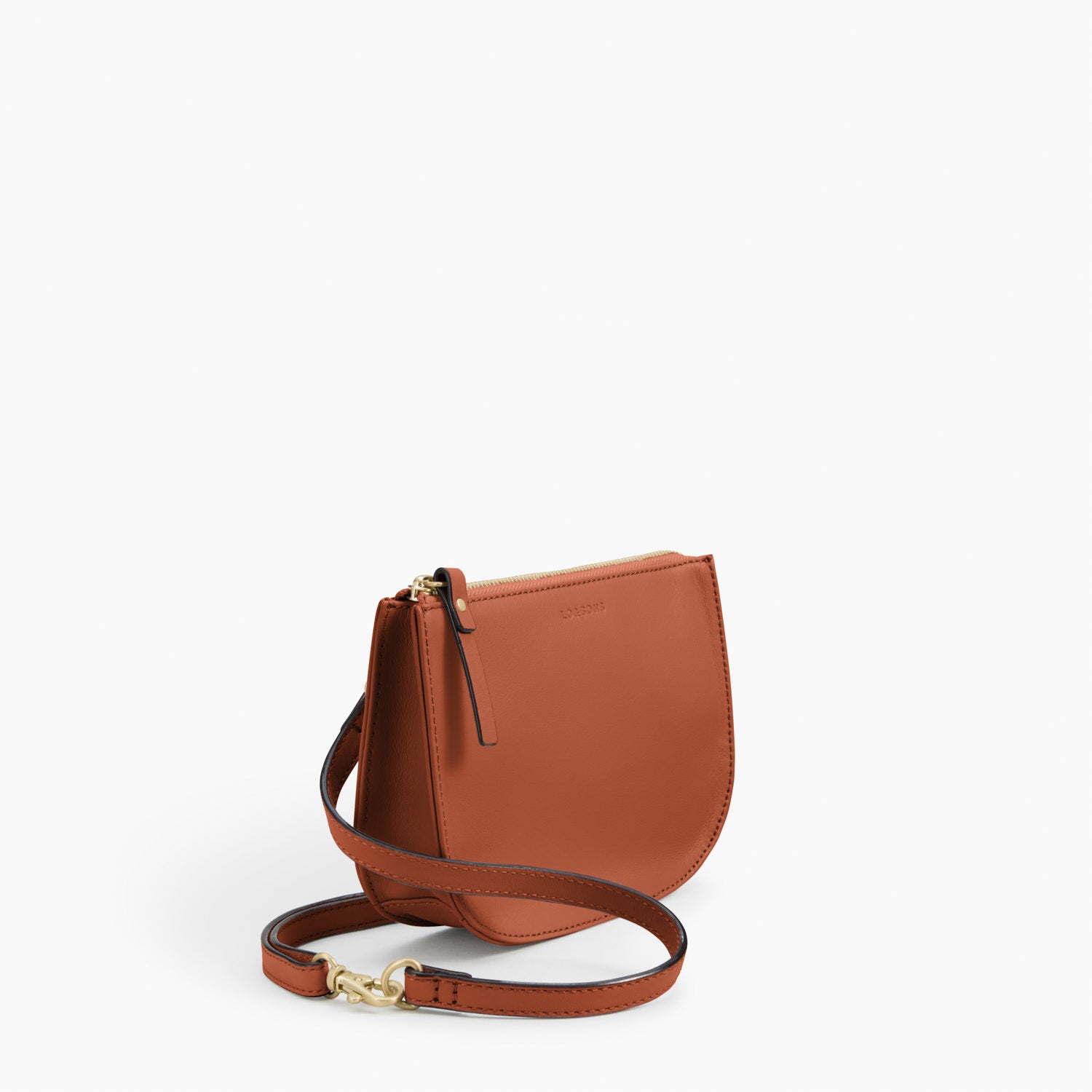 Side - The Waverley 2 - Nappa Leather - Sienna / Gold / Camel - Crossbody - Lo & Sons