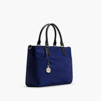 Side - The Brookline - Nylon - Navy / Gold / Lavender - Tote - Lo & Sons