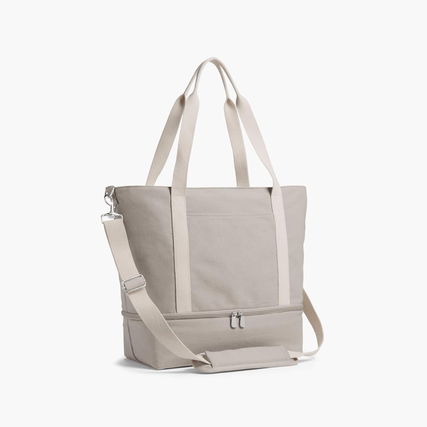 Side - The Catalina Deluxe Tote - Washed Canvas - Dove Grey - Tote - Lo & Sons