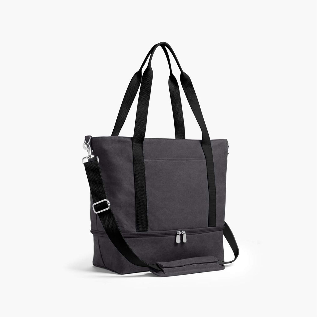 Side - The Catalina Deluxe Tote - Eco Friendly Canvas - Midnight Ash - Tote - Lo & Sons