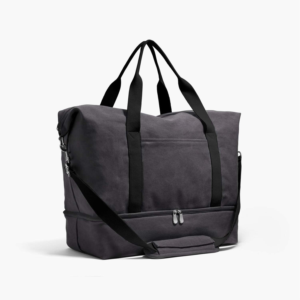 Side - The Catalina Deluxe - Eco Friendly Canvas - Midnight Ash - Weekender - Lo & Sons