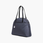 Side - The O.G. and O.M.G. - Cotton Poly Blend - Heather Slate Blue / Silver / Grey - Shoulder Bag - Lo & Sons