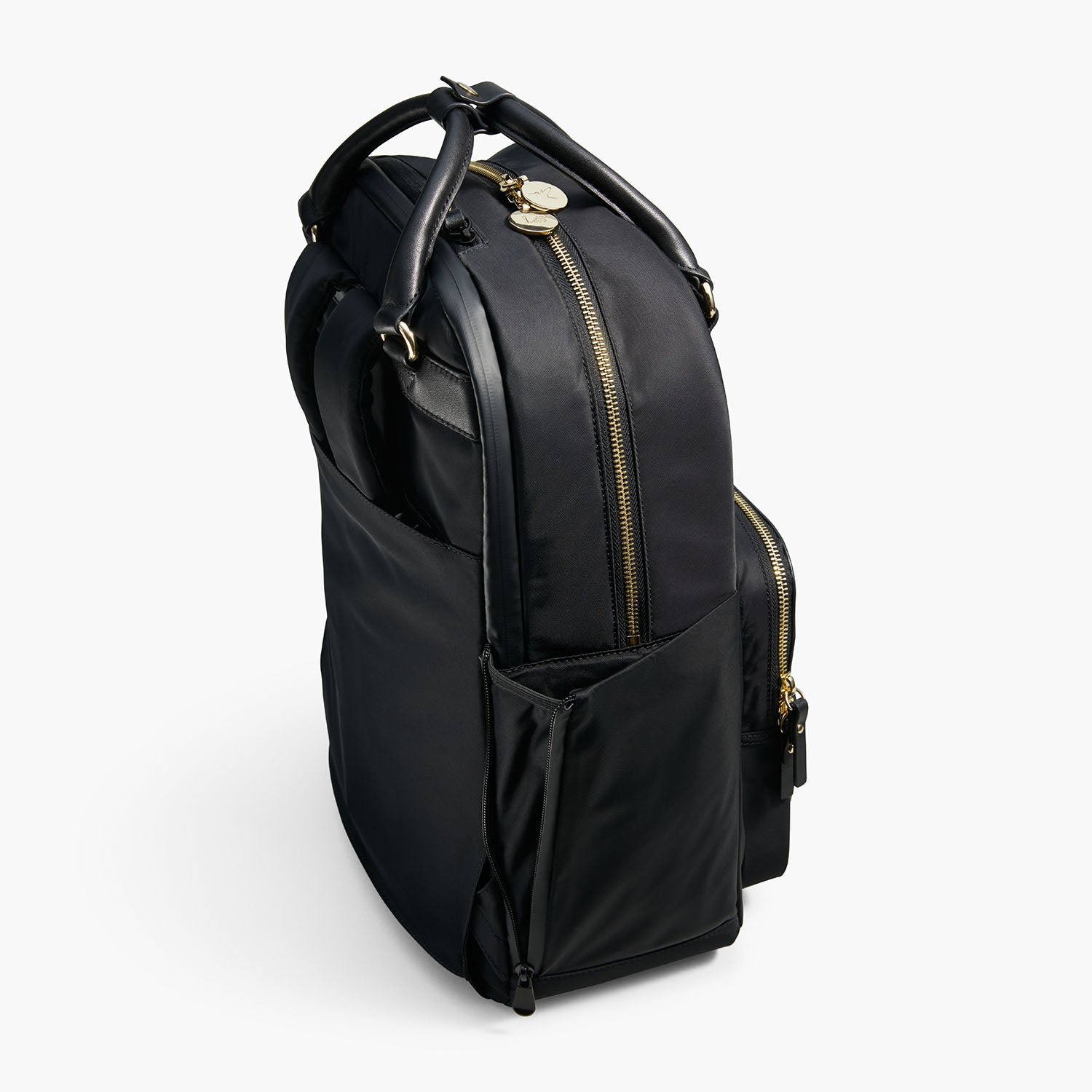 Side Pocket - The Rowledge - Nylon - Black / Gold / Lavender - Backpack - Lo & Sons