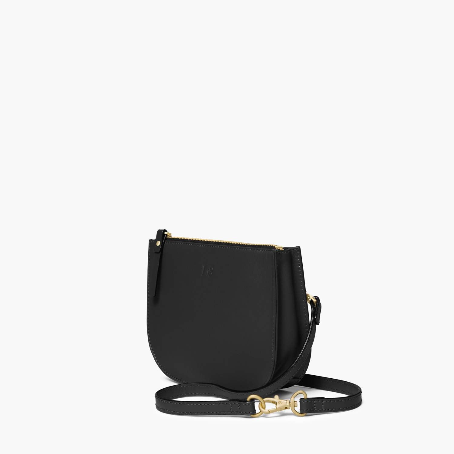Side - The Waverley - Nappa Leather - Black / Gold / Grey - Crossbody - Lo & Sons