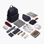 What Fits Inside - The Hanover Deluxe - 600D Recycled Poly - Navy - Backpack - Lo & Sons