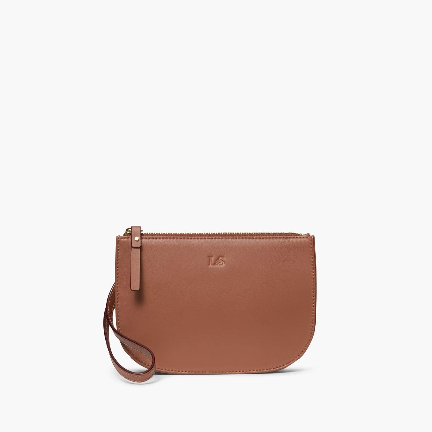 Wristlet - The Waverley - Nappa Leather - Sienna / Gold / Grey - Crossbody - Lo & Sons