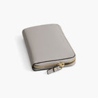 Zipper Detail - The Leather Wallet - Nappa Leather - Light Grey / Gold / Grey - Small Accessory - Lo & Sons