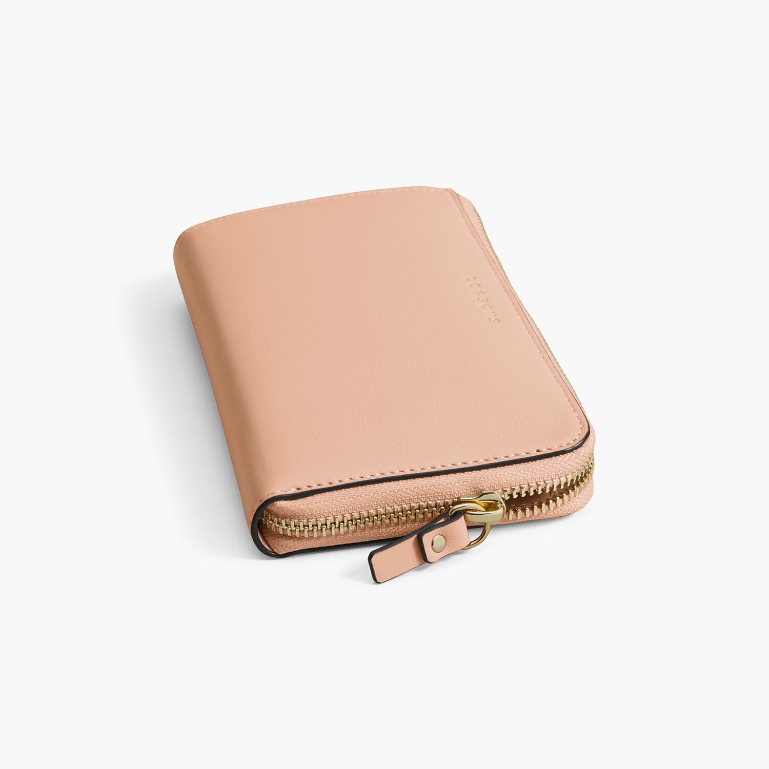 Zipper Detail - The Leather Wallet - Nappa Leather - Rose Quartz / Gold / Camel - Small Accessory - Lo & Sons