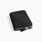Zipper Detail - The Leather Wallet - Saffiano Leather - Black / Gold / Grey - Small Accessory - Lo & Sons